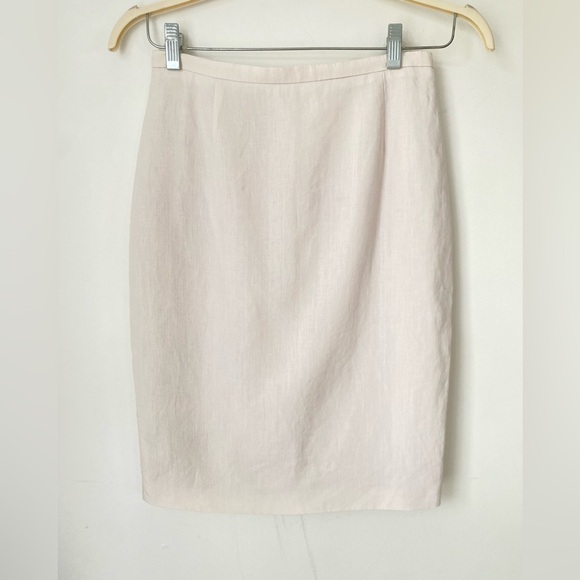 MaxMara Skirt Women’s 6 100% Linen Skirt Cream - Picture 1 of 8